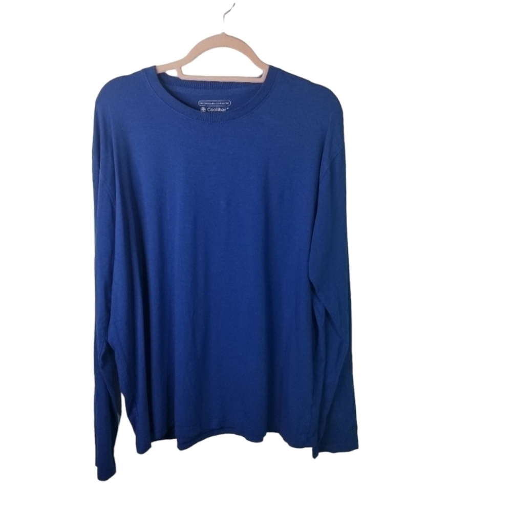 Coolibar blue upf 50 sun protection long sleeve  shirt